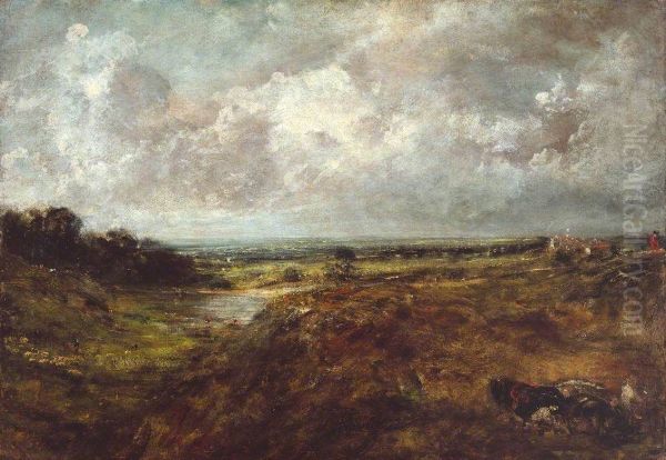 Branch Hill Pond, Hampstead Heath, with a Cart and Carters - view 1