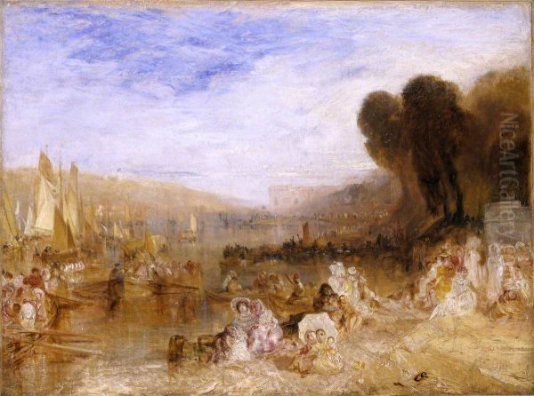 Sketch for 'East Cowes Castle, the Regatta Starting for Their Moorings' No. 3 - view 1