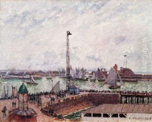 Anse des pilotes, Le Havre, matin, temps gris, brumeux by Camille Pissarro