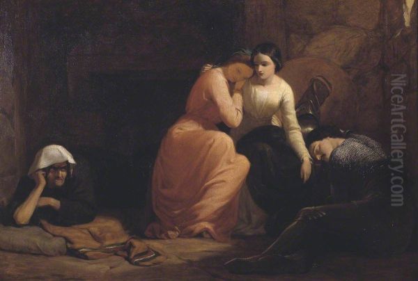 Amoret, Aemylia and Prince Arthur, in the Cottage of Sclaunder - view 1