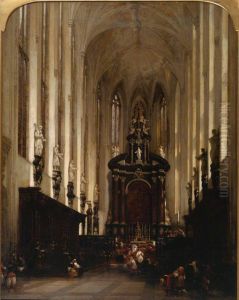 Chancel of the Collegiate Church of St Paul, at Antwerp by David Roberts