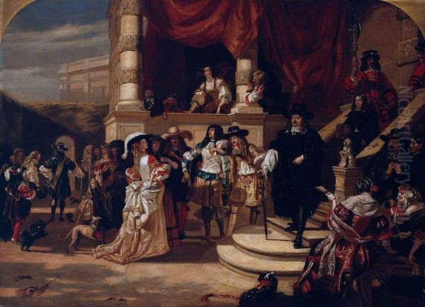 The Disgrace of Lord Clarendon, after his Last Interview with the King - Scene at Whitehall Palace, in 1667 (replica) - view 1