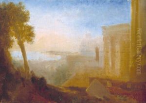 Overlooking the Coast, with Classical Building by J. M. W. Turner