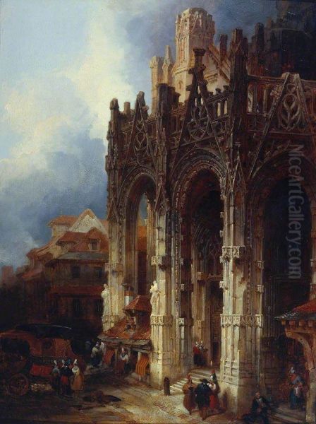 The Porch of St Maclou, Rouen - view 1