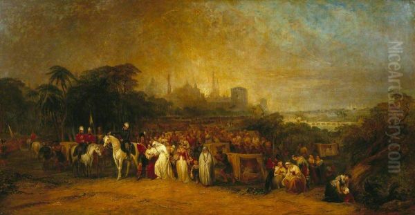 Evening. The Sufferers Besieged at Lucknow, Rescued by General Lord Clyde; November - view 1