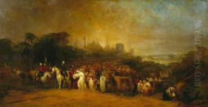 Evening. The Sufferers Besieged at Lucknow, Rescued by General Lord Clyde; November by George Jones