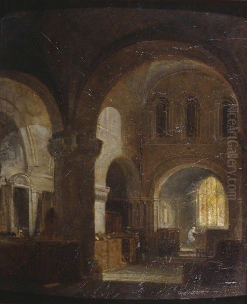 Interior of a Romanesque Church - view 1
