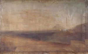 Extensive Landscape with River or Estuary and a Distant Mountain by J. M. W. Turner