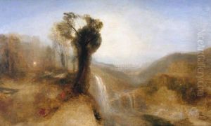 Southern Landscape with an Aqueduct and Waterfall by J. M. W. Turner