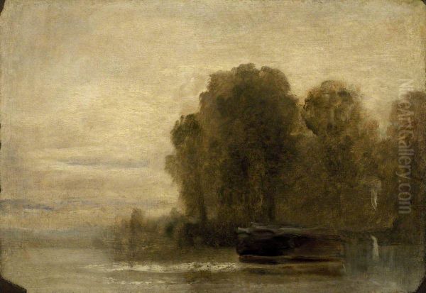 Lake or River with Trees on the Right - view 1