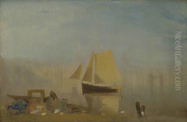 A Sail Boat at Rouen - view 1
