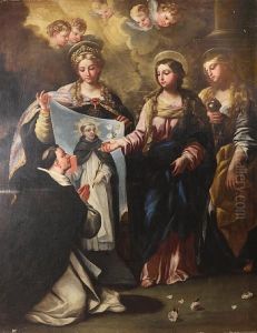 The Vision Of Saint Dominic by Filippo Ceppaluni