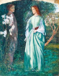 Aurora Leigh's Dismissal of Romney ('The Tryst') by Arthur Hughes