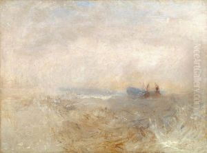 A Wreck, with Fishing Boats by J. M. W. Turner