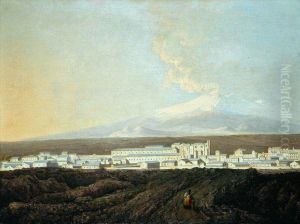 A View of Catania with Mount Etna in the Distance by Joseph Wright of Derby