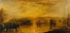 The Lake, Petworth, Sunset, a Stag Drinking (Tate title) by J. M. W. Turner