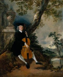 The Rev. John Chafy Playing the Violoncello in a Landscape The Rev. John Chafy Playing the Violoncello in a Landscape