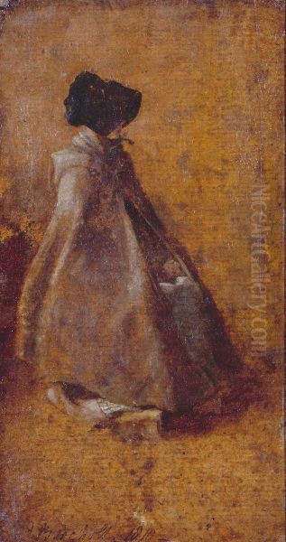 Study of a Girl in a Cloak and Bonnet - view 1