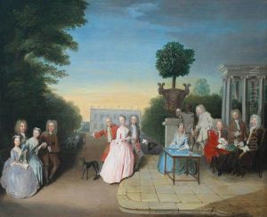 The Schutz Family and their Friends on a Terrace The Schutz Family and their Friends on a Terrace