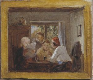 Study for 'A Letter from the Colonies' by Thomas Webster