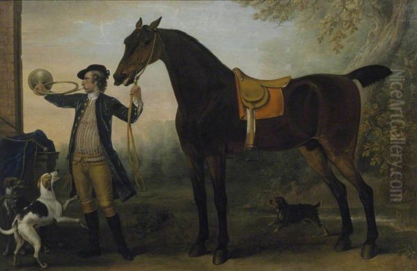 Life-Size Horse with Huntsman Blowing a Horn - view 1