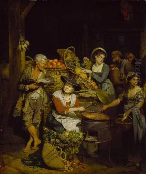 A Florentine Fruit Stall - view 1