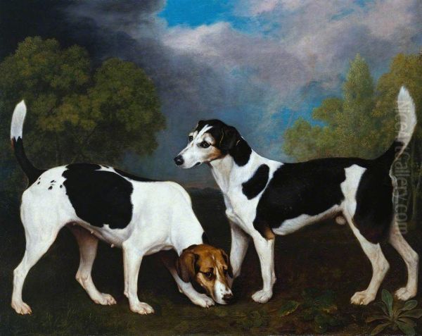 A Couple of Foxhounds - view 1