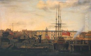 A Dockyard at Wapping by Francis Holman