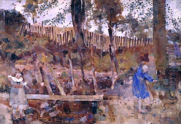 Children at the Burn - view 1