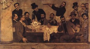 The Group of Leao by Columbano Bordalo Pinheiro