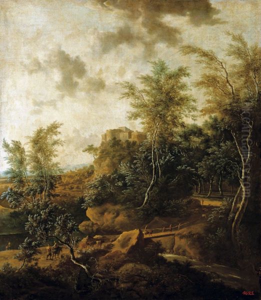 Forest landscape with a castle. - view 1