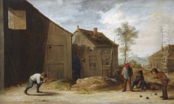 Peasants Playing Bowls - view 1