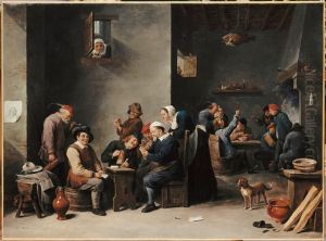 Interieur de Cabaret: La Partie de Cartes by David Teniers the Younger