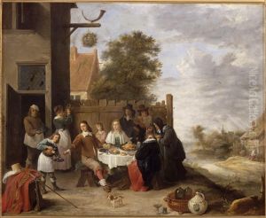 Le festin de l'enfant prodigue by David Teniers the Younger