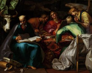 De Vier Evangelisten by Abraham Bloemaert