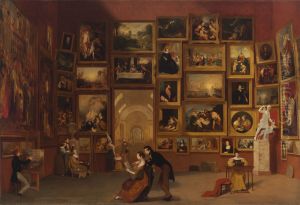Gallery of the Louvre by Samuel Finley Breese Morse