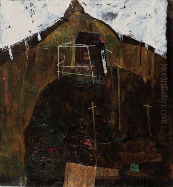 Landscape with raven - view 1