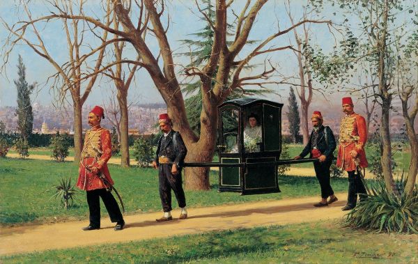 The Daughter of the English Ambassador Riding in a Palanquin - view 1