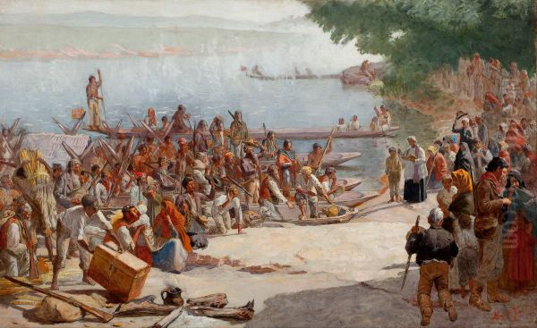 Study for "Departure of the Moncao" - view 1