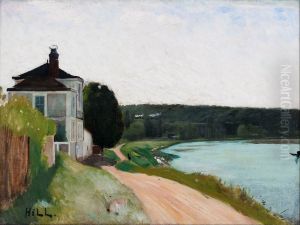 Villa at Seine, Bois-le Roi. Fontainebleau by Carl Fredrik Hill