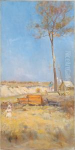 Under a southern sun (Timber splitter's camp) by Charles Conder