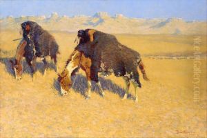 Indians Simulating Buffalo by Frederic Remington
