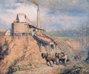The old stone crusher (The quarry) by Frederick McCubbin