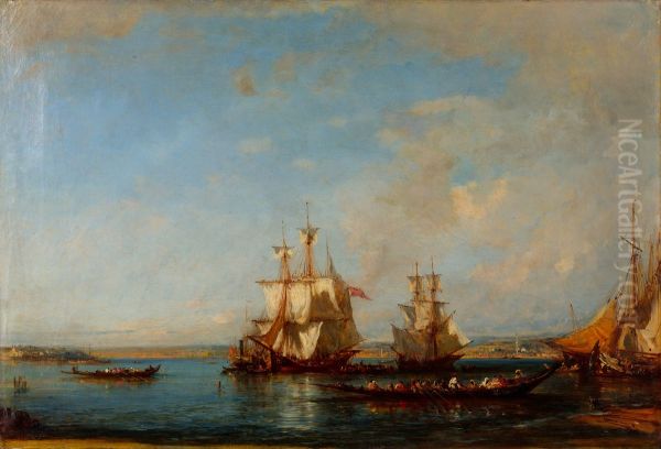 Caiques and Sailboats at the Bosphorus - view 1