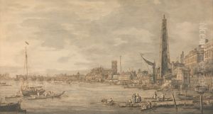The City of Westminster from Near the York Water Gate by Canaletto