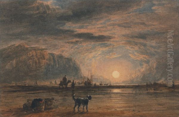 Beach Scene - Sunrise - view 1