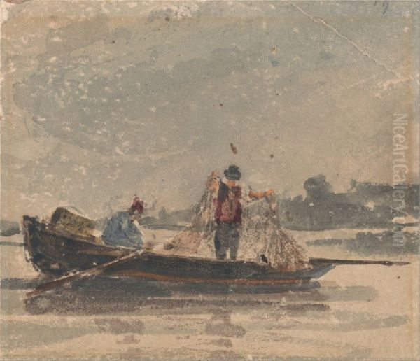 Fishermen Drawing a Net - view 1