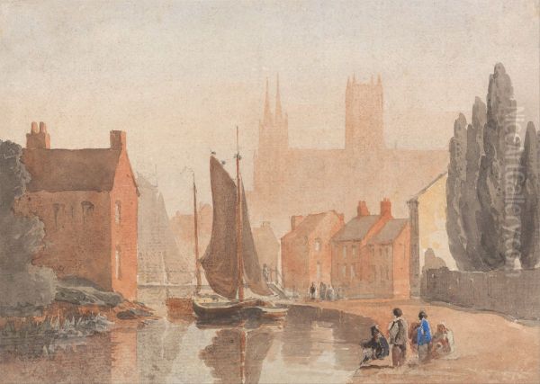 Lincoln Cathedral from Brayford Pool - view 1