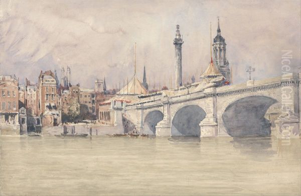 The Opening of the New London Bridge - view 1