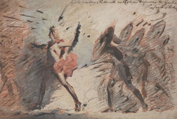 Apollo Preceding Hector with His Aegis, and Dispersing the Greeks, Fuseli's Lectures - view 1